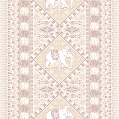 Obraz premium popular elephant pattern in asian style this elephant graphic is fashionable in thailand india and south east asia and this elephant and baby elephant can be for textile industry and any package