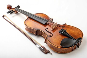 Fototapeta premium Violin isolated on white background