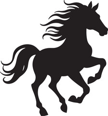 Obraz premium Horse SVG Silhouette Galloping Clipart