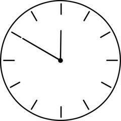 line art clock