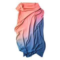 Modern Beach Towel with Large Gradient Transitions Isolated on Transparent Background