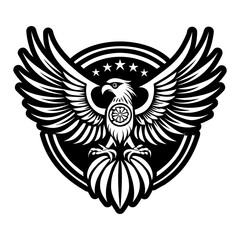 A solid style icon of eagle tattoo