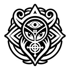 A solid style icon of hidden mark symbol