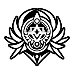 Obraz premium A filled style icon of guardian mark tattoo