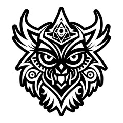 A glyph style icon of animal spirit tattoo