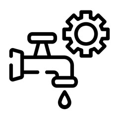 water tap Line Icon