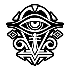 A filled style icon of oracle eye tattoo