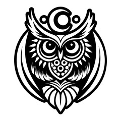 A filled style icon of owl symbol