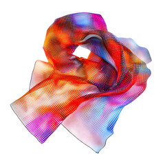 Contemporary Cooling Wrap with a Bold Abstract Digi Isolated on Transparent Background