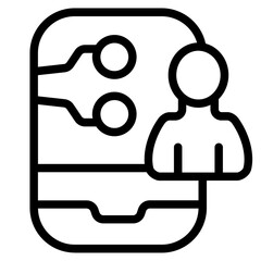 Digital Audience Line Icon