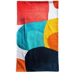 Contemporary Beach Towel with Large Bold Digital Co Isolated on Transparent Background