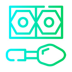 tiles Line Gradient Icon