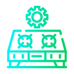 gas stove Line Gradient Icon