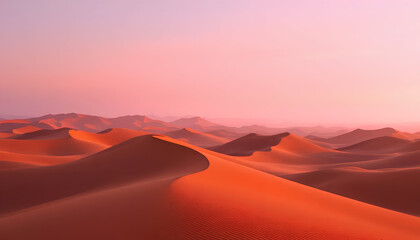 Naklejka premium Red desert mountains at sunset