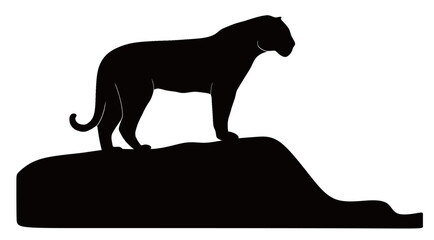 tiger silhouette. world tiger day. symbol of strength and power. vector illustration