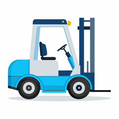 forklift truck isolated
