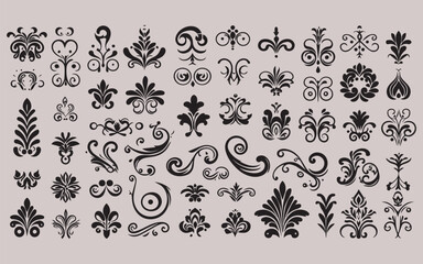 Decorative Flourish Leaf Designs