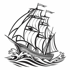 pirate ship silhouette