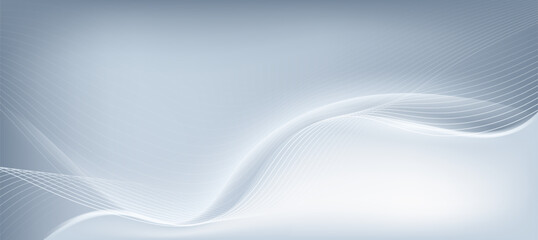 Minimal luxury branding design with gloiwng curve lines and grey wave gradient for cosmetic background or Social ads banner