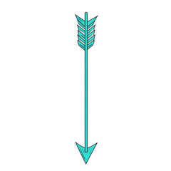 Minimalistic Arrow with a Refined Outline in Vibran Isolated on Transparent Background