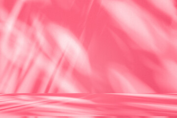 Wall interior background, studio and backdrops show products.with shadow from window color pink background for text insertion and presentation interior decoration	