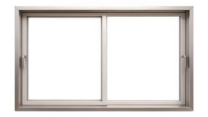 Sleek Aluminium Minimalist Window Frame Isolated On White Background, modern window frame, minimalist style