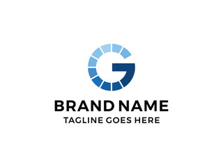 Technology letter G logo design vector, isolated on transparent background