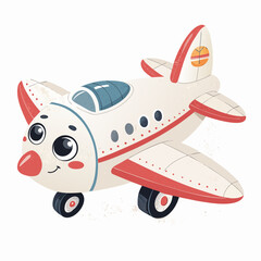 Create a vector illustration of a bold-stroked toy airplane featuring a prominent 'C' incorporated into the design.  Focus on clean lines and a playful style.