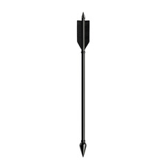 Sleek Arrow with Contemporary Finish in Classic Black Isolated on Transparent Background
