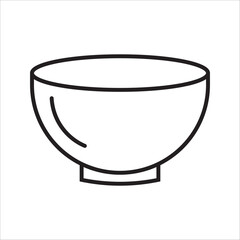  Empty bowl icon. Salad bowl isolated on white background. Vector illustration. on white background