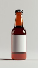 High-quality 3D render of an empty sauce bottle mockup, perfect for branding, label design, and packaging presentation with realistic details.