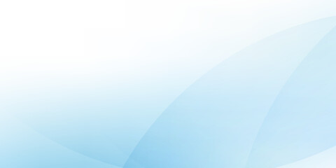 blue gradient abstract background with soft curved waves and translucent overlapping layers. Vector Illustration