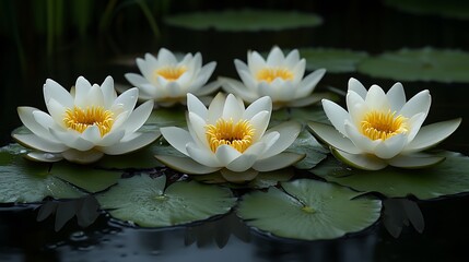 White Lotus Pond Scene