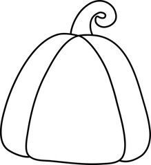 Pumpkin Outline Coloring