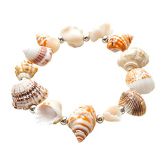 Trendy Shell Bracelet with Asymmetrical Design Isolated on Transparent Background