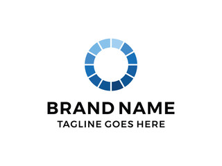 Technology letter O logo design vector, isolated on transparent background