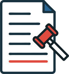 Business registration legal document with gavel checklist