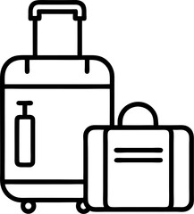 Suitcase icon set. Travel bag icon. Suitcase icon