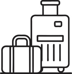 Suitcases travel isolated icon vector illustration