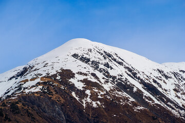 Snow On Mountain Peak