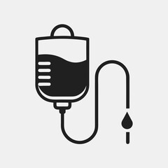 Blood Donation Bag Silhouette Vector Design.