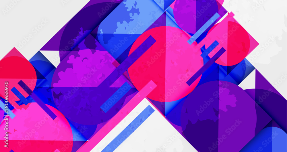 Aufkleber abstract composition. overlapping shapes, vibrant colors, dynamic design. modern aesthetic, geometri