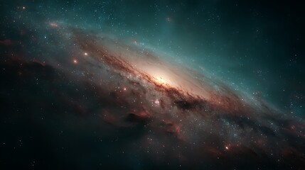 Fototapeta premium Vibrant galaxy lights in a stunning cosmic design.