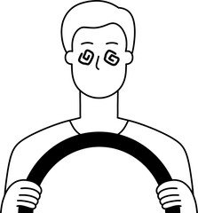 음주운전 남 흑백