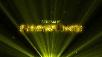 Stream is starting for stream overlay with light rays - Powered by Adobe
