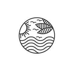 custom beach-themed logo relaxing, sunny, and adventurous vibe t’s for a beach resort, surf brand, summer event, or tropical business