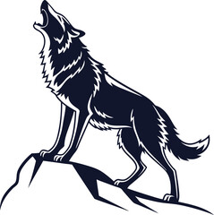 Wolf Logo Illustrations Silhouette Design Collection. Silhouette Wolf Logo Illustrations for Branding. Strong Wolf Logo Silhouette Design Ideas. Creative Wolf Silhouette Logos for Business