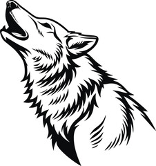 Wolf Logo Illustrations Silhouette Design Collection. Silhouette Wolf Logo Illustrations for Branding. Strong Wolf Logo Silhouette Design Ideas. Creative Wolf Silhouette Logos for Business