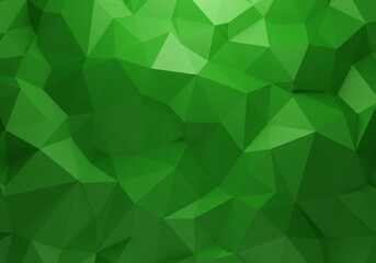 Abstract 3D Green Polygonal Background with Geometric Texture and Design