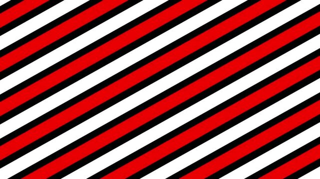 Seamless diagonal stripes pattern, Red, black, and white motion background